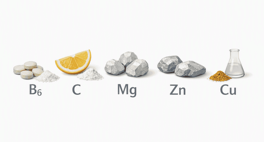 Vitamine, Spurenelemente, Mineralstoffe